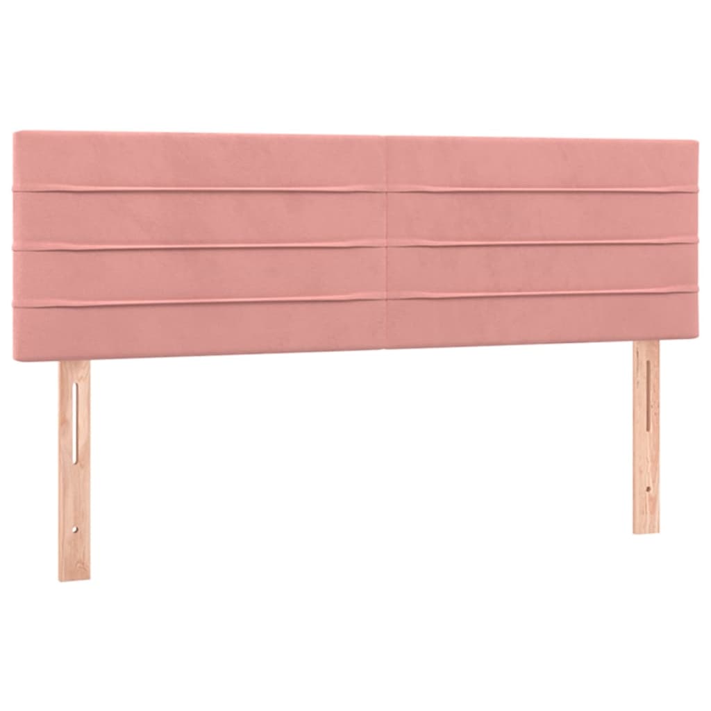 vidaXL Cabeceros 2 unidades terciopelo rosa 72x5x78/88 cm