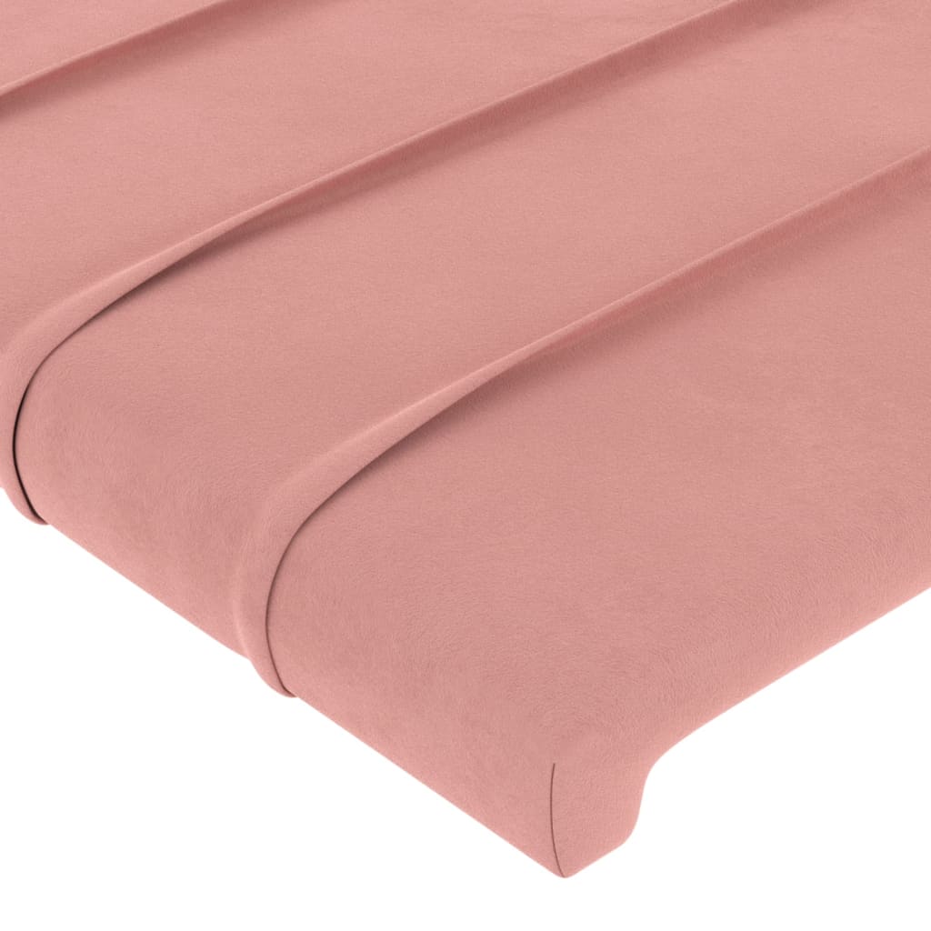 vidaXL Cabeceros 2 unidades terciopelo rosa 72x5x78/88 cm