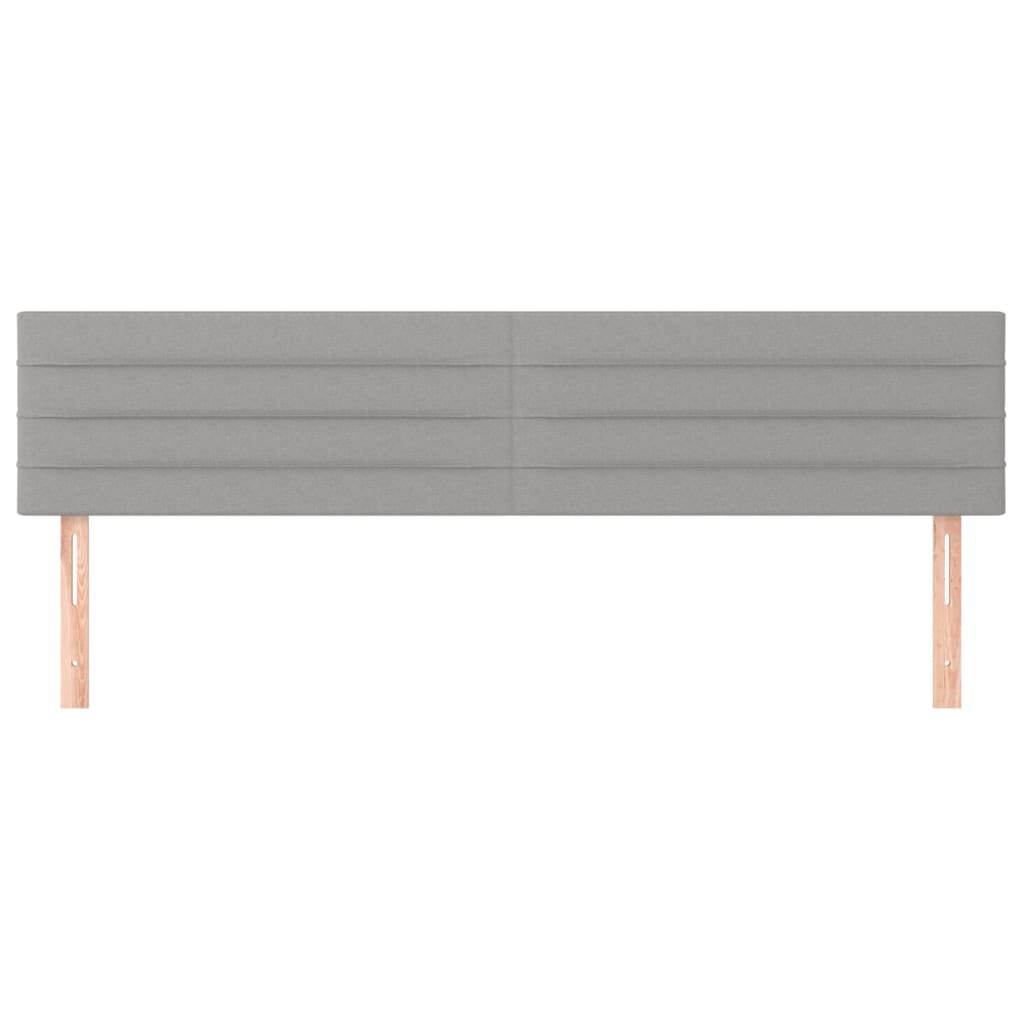 vidaXL Cabeceros 2 unidades de tela gris claro 100x5x78/88 cm