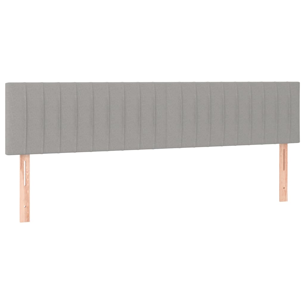 vidaXL Cabeceros 2 unidades de tela gris claro 90x5x78/88 cm