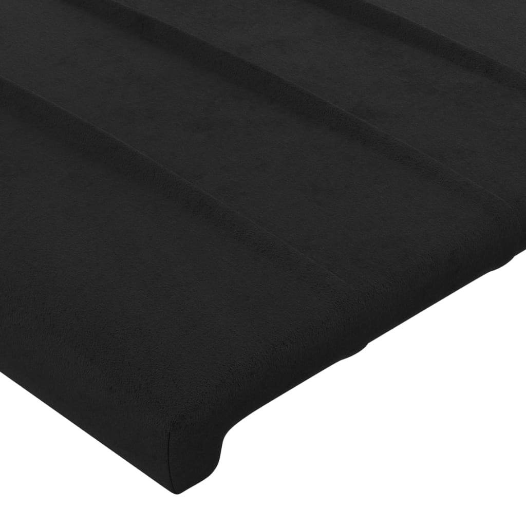 vidaXL Cabeceros 2 unidades de terciopelo negro 100x5x78/88 cm