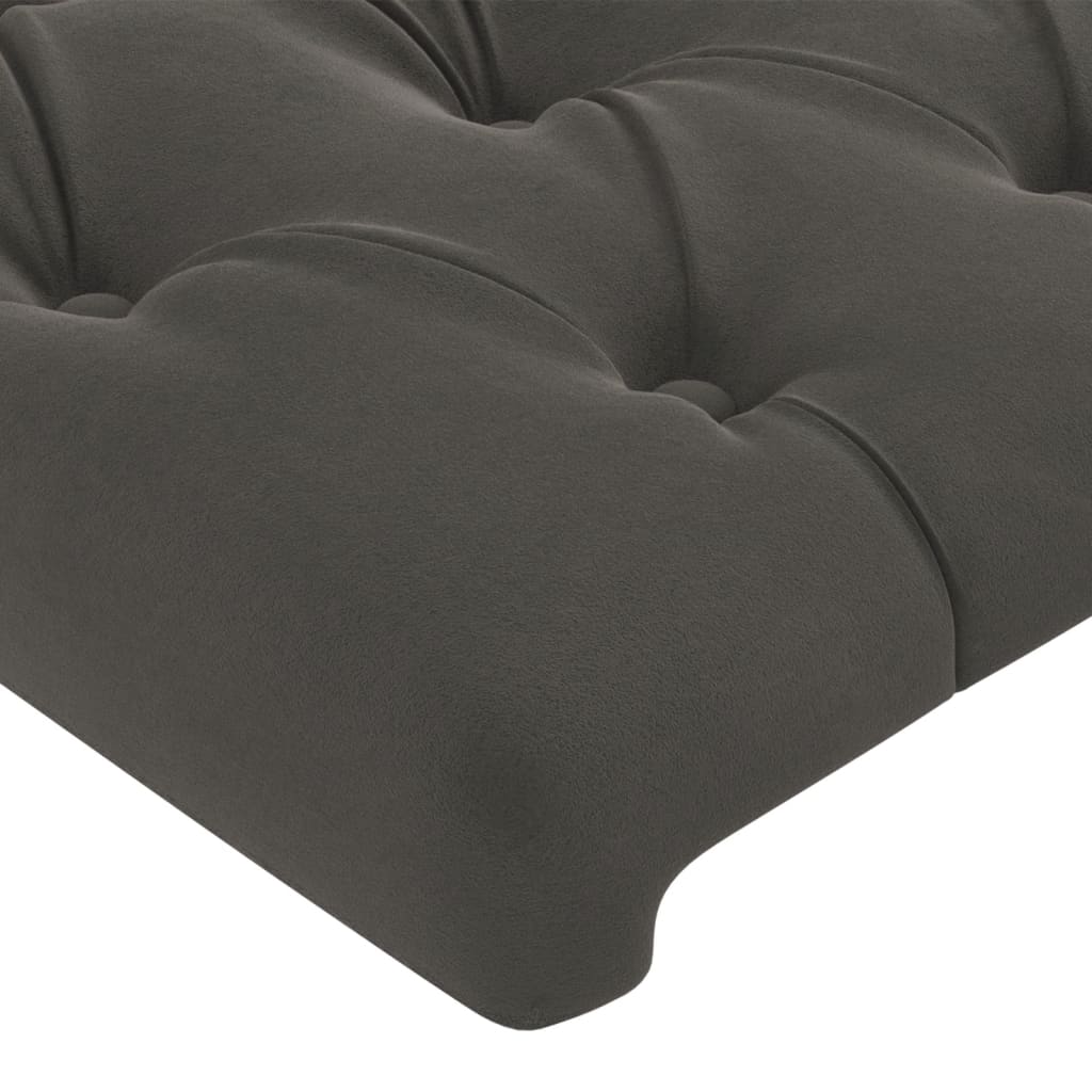 vidaXL Cabeceros 2 unidades terciopelo gris oscuro 72x7x78/88 cm