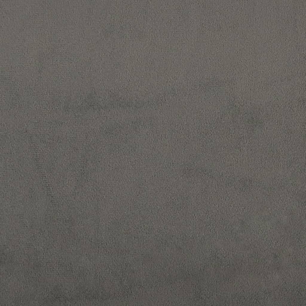 vidaXL Cabeceros 2 unidades terciopelo gris oscuro 72x7x78/88 cm