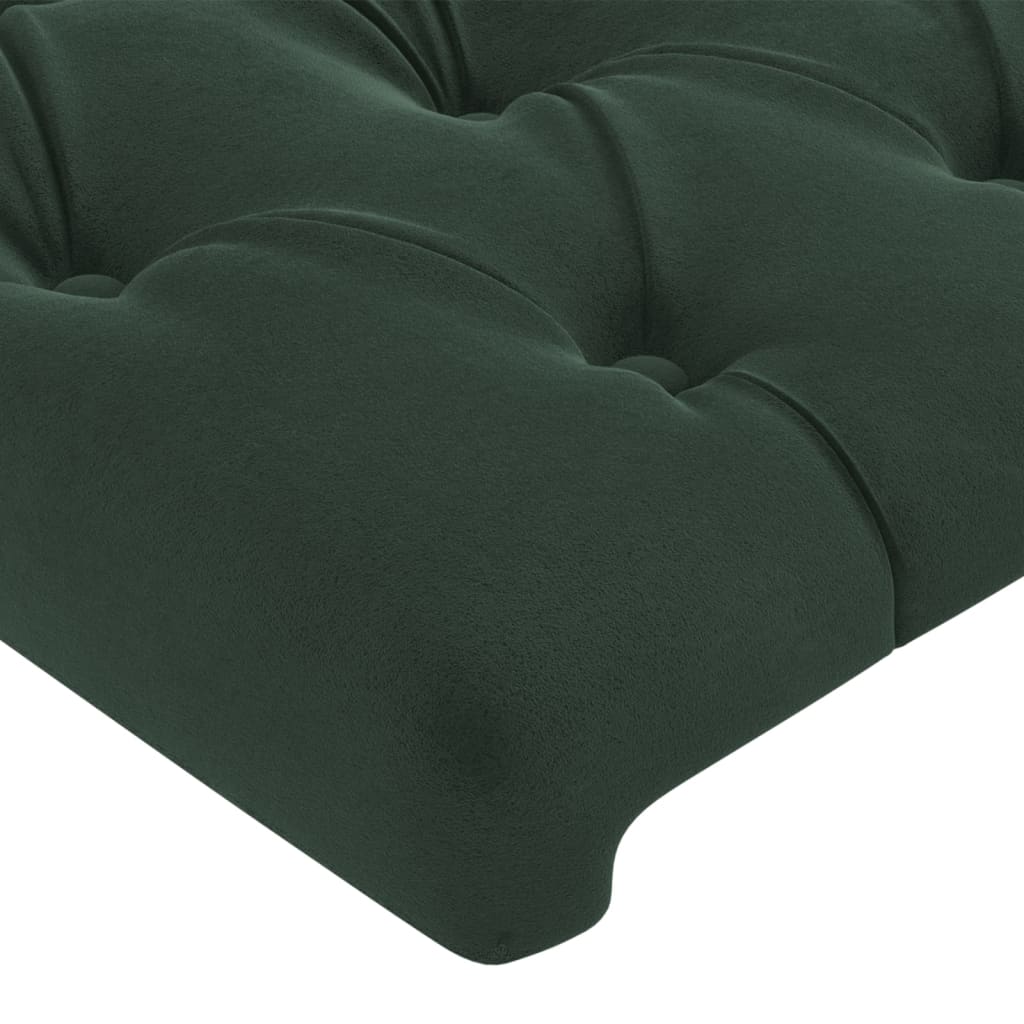 vidaXL Cabeceros 2 unidades de terciopelo verde oscuro 72x7x78/88 cm