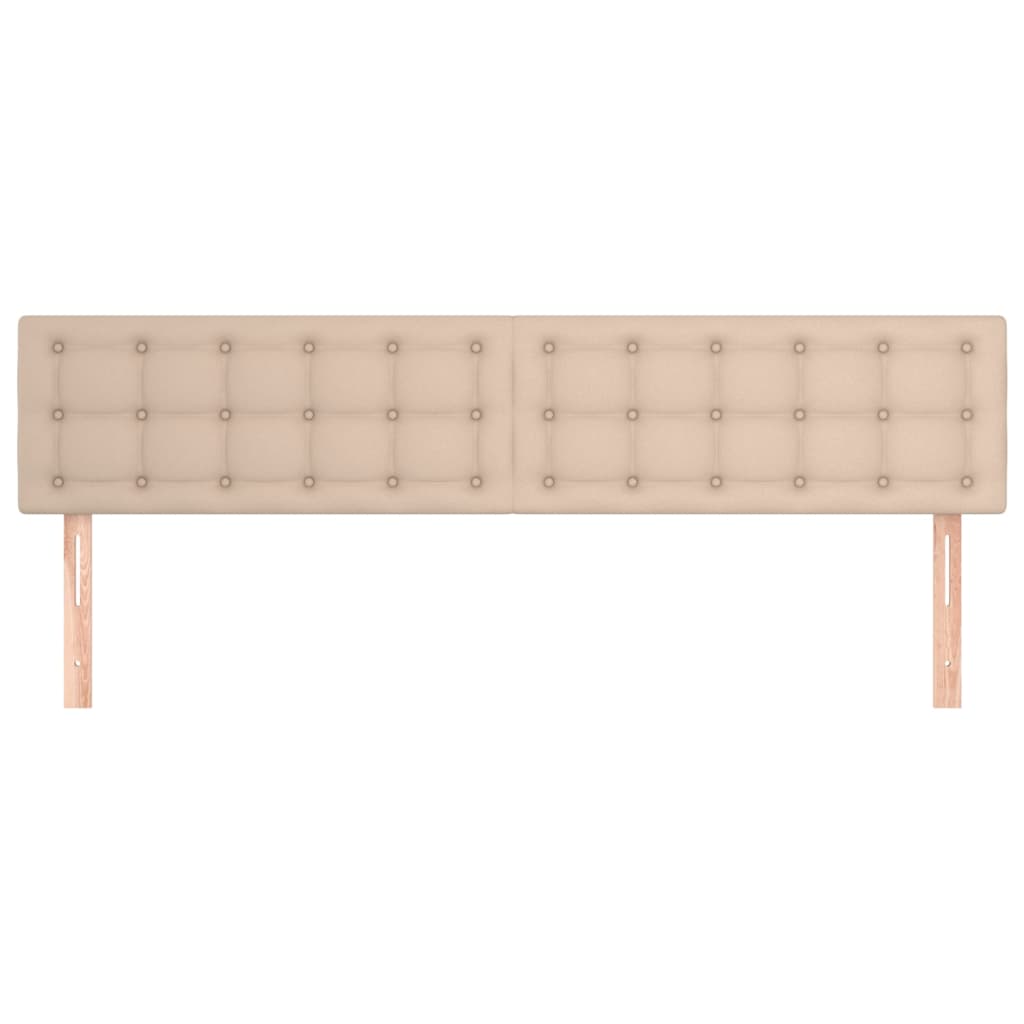 vidaXL Cabeceros 2 unidades cuero sintético capuchino 100x5x78/88 cm