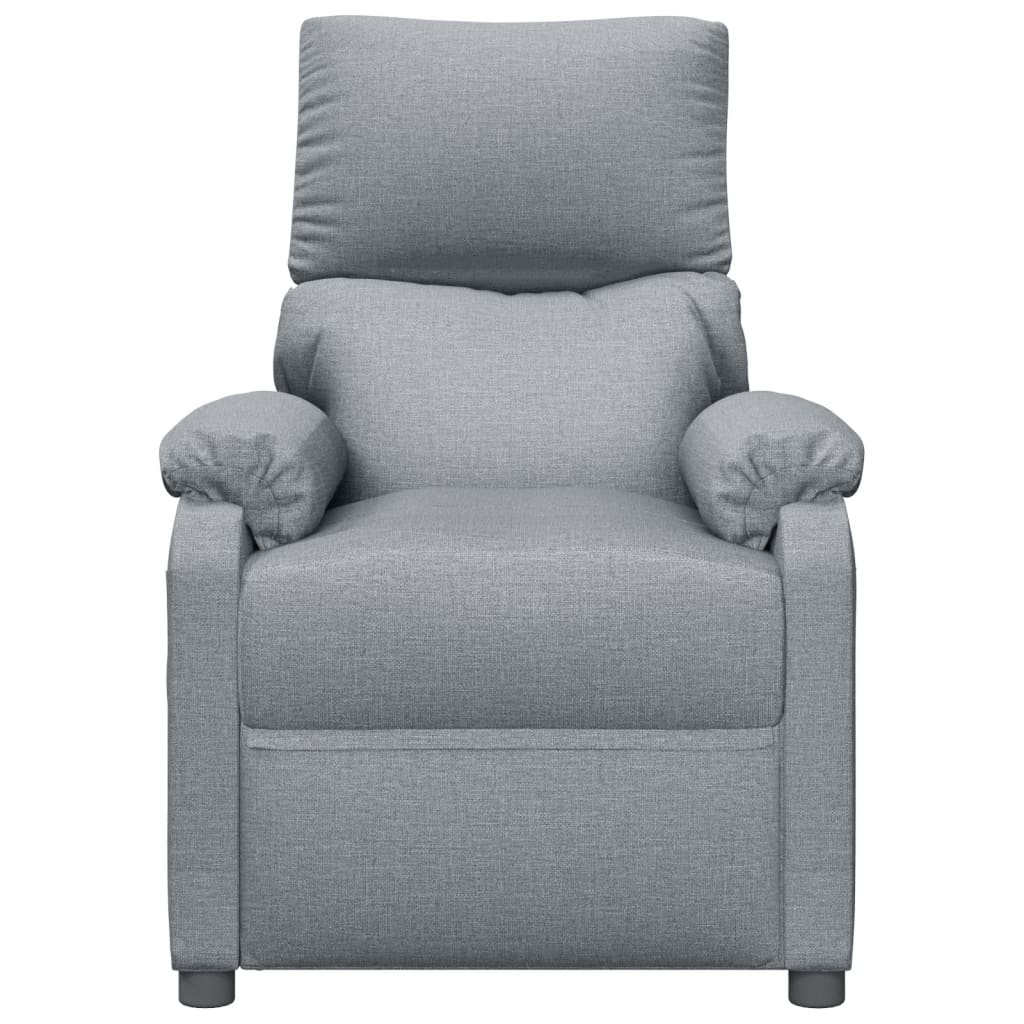 vidaXL Sillón de masaje tela gris claro