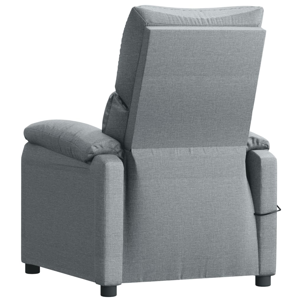 vidaXL Sillón de masaje tela gris claro