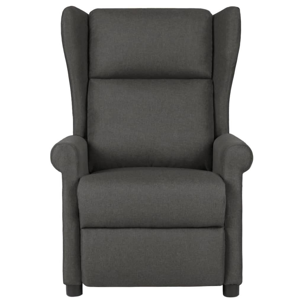 vidaXL Sillón de masaje de tela gris oscuro