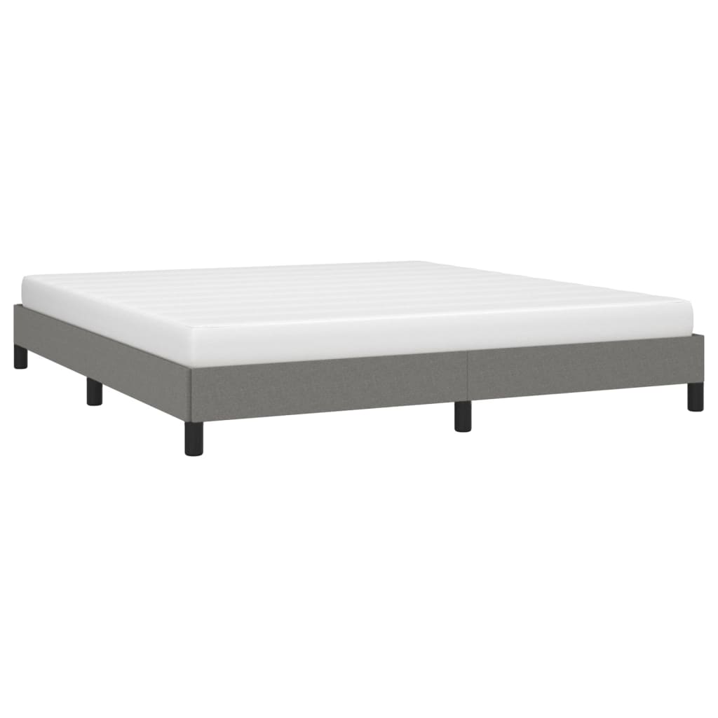 vidaXL Cama sin colchón de tela gris oscuro 160x200 cm