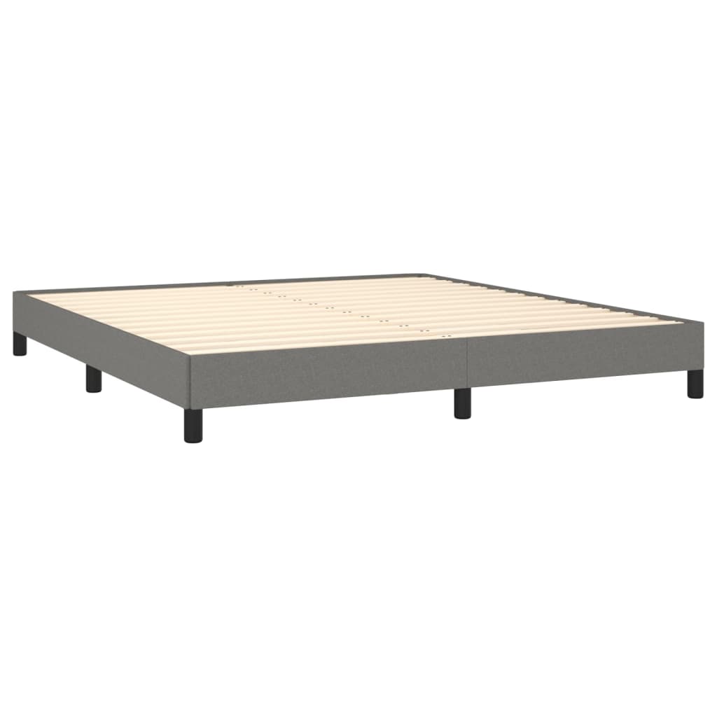 vidaXL Cama sin colchón de tela gris oscuro 160x200 cm