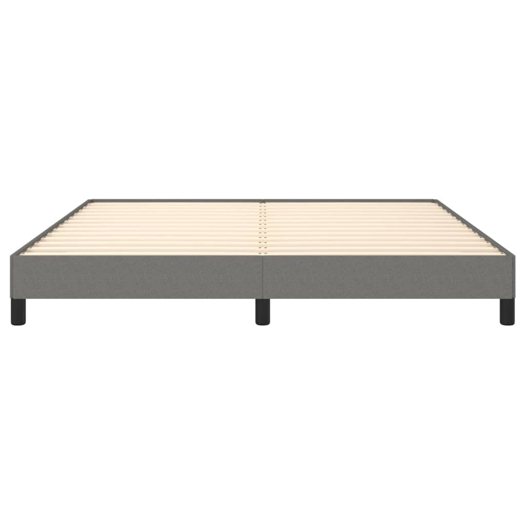 vidaXL Cama sin colchón de tela gris oscuro 160x200 cm