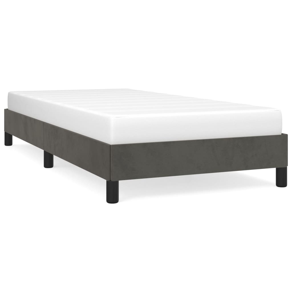 vidaXL Estructura de cama sin colchón terciopelo gris oscuro 80x200 cm