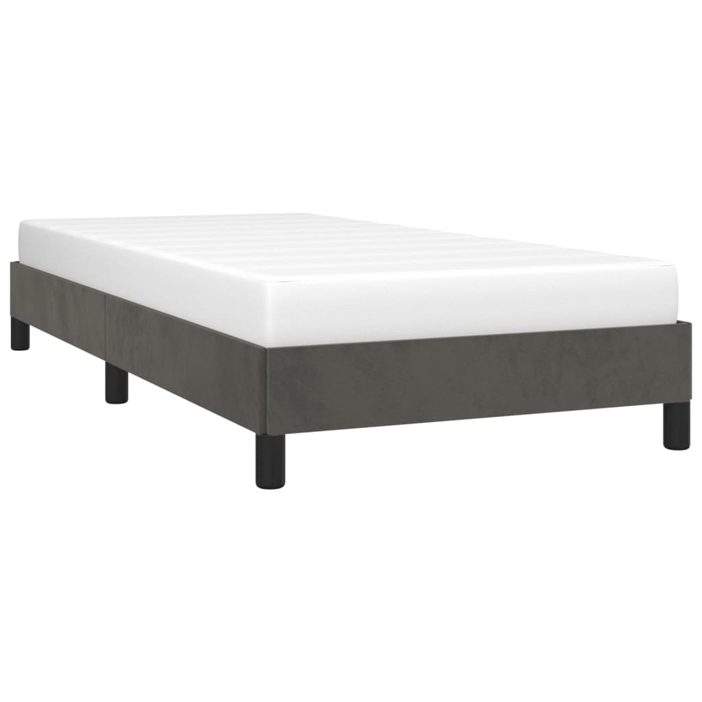 vidaXL Estructura de cama sin colchón terciopelo gris oscuro 80x200 cm