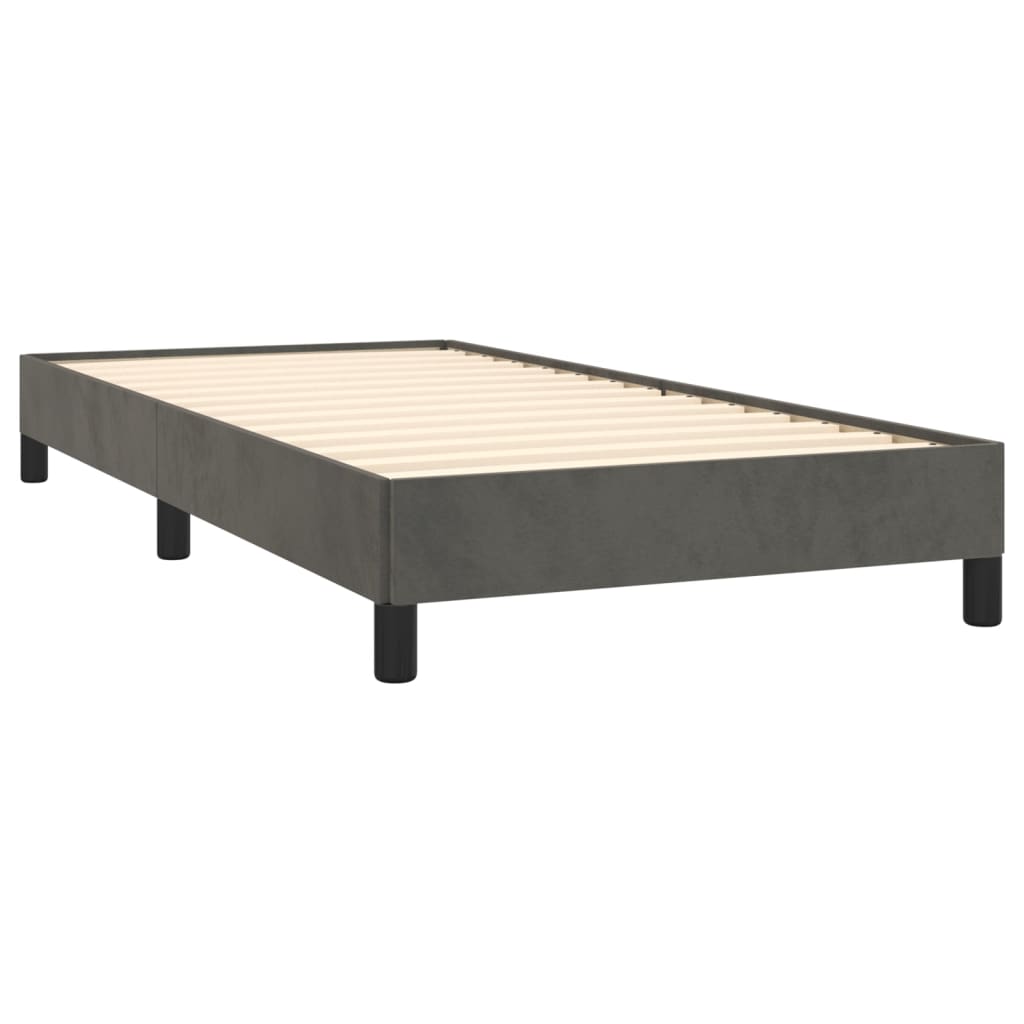 vidaXL Estructura de cama sin colchón terciopelo gris oscuro 80x200 cm