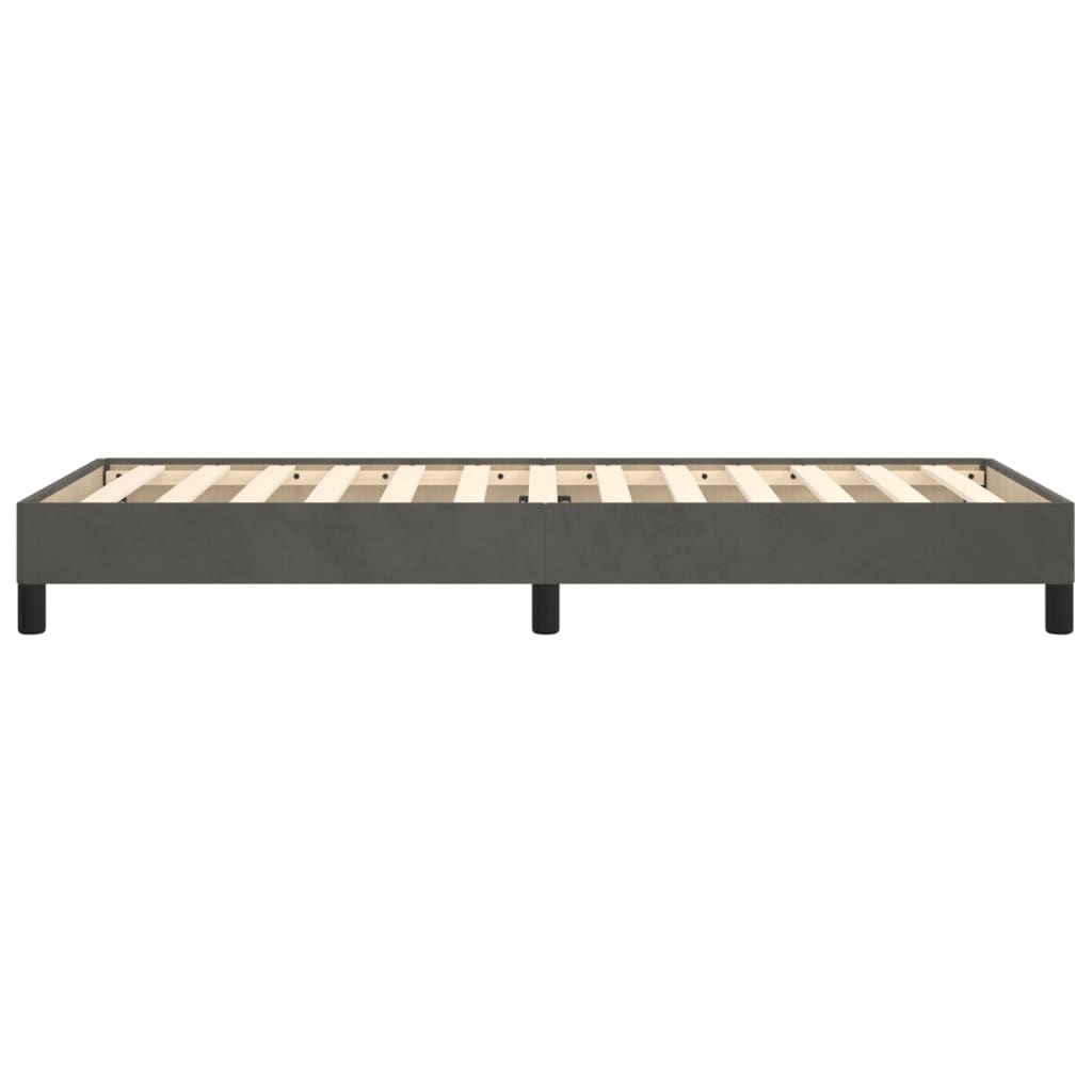 vidaXL Estructura de cama sin colchón terciopelo gris oscuro 80x200 cm