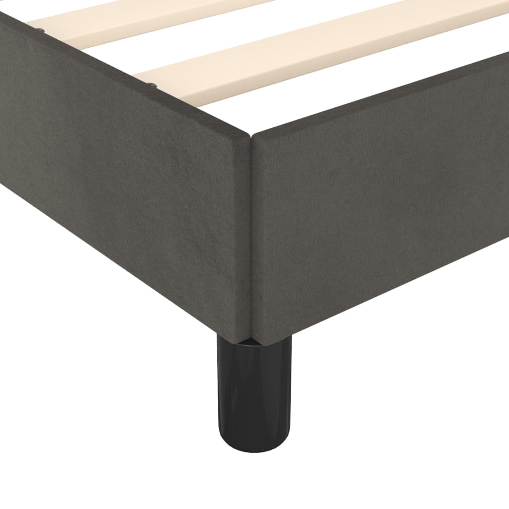 vidaXL Estructura de cama sin colchón terciopelo gris oscuro 80x200 cm