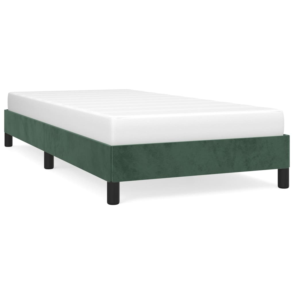 vidaXL Estructura de cama sin colchón terciopelo verde oscuro 80x200cm