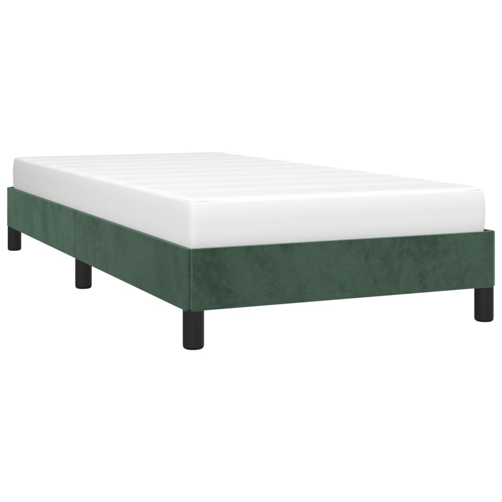 vidaXL Estructura de cama sin colchón terciopelo verde oscuro 80x200cm