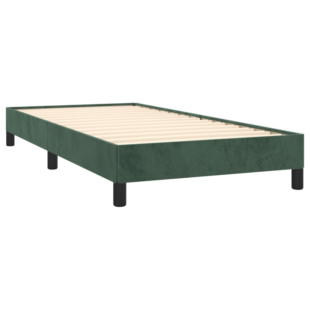 vidaXL Estructura de cama sin colchón terciopelo verde oscuro 80x200cm