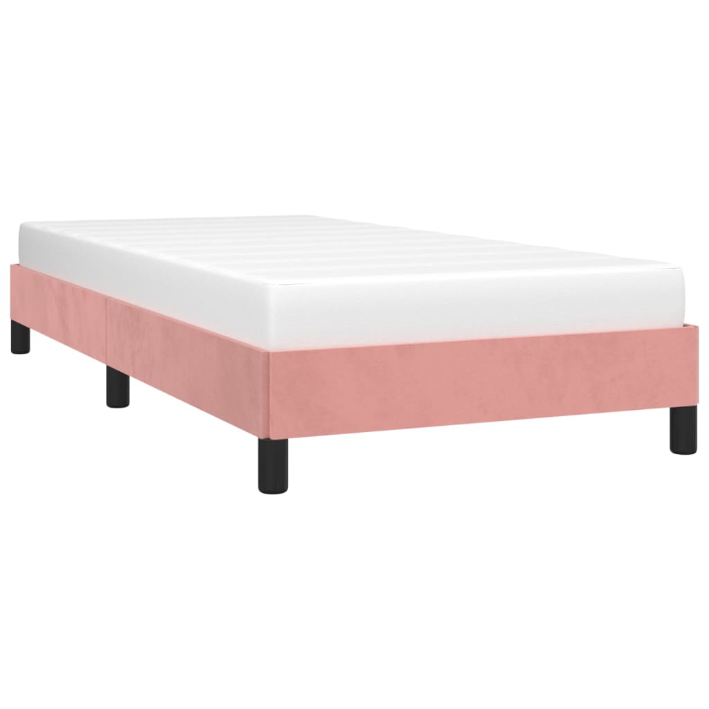 vidaXL Estructura de cama sin colchón terciopelo rosa 90x200 cm