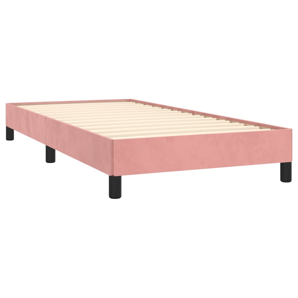 vidaXL Estructura de cama sin colchón terciopelo rosa 90x200 cm