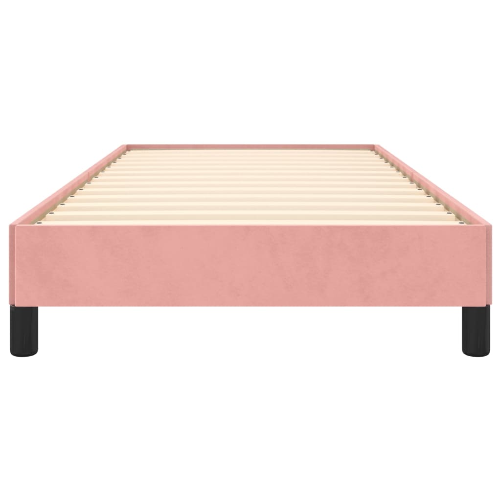 vidaXL Estructura de cama sin colchón terciopelo rosa 90x200 cm