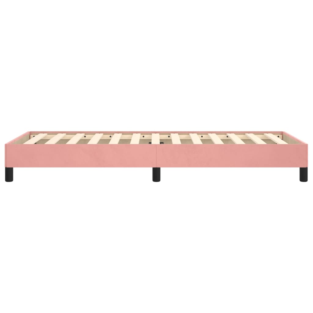 vidaXL Estructura de cama sin colchón terciopelo rosa 90x200 cm