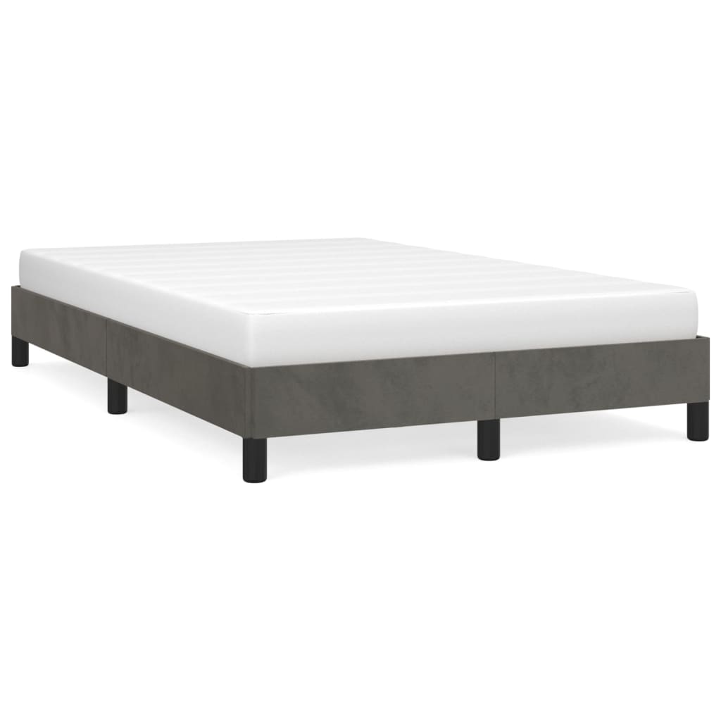 vidaXL Estructura de cama sin colchón terciopelo gris oscuro 120x200cm