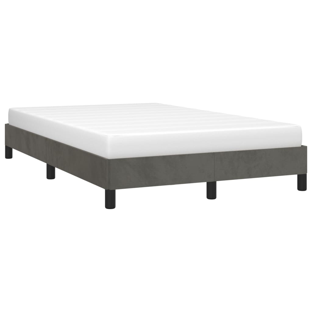 vidaXL Estructura de cama sin colchón terciopelo gris oscuro 120x200cm