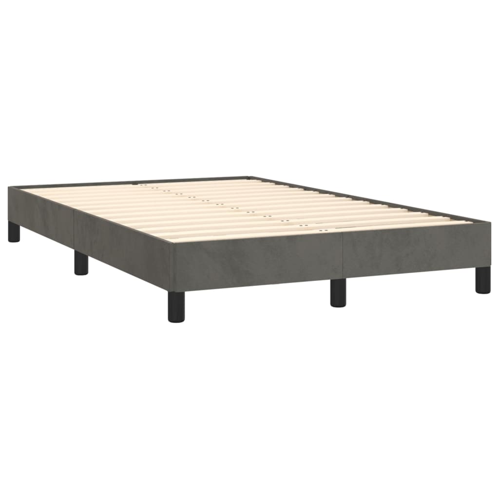 vidaXL Estructura de cama sin colchón terciopelo gris oscuro 120x200cm