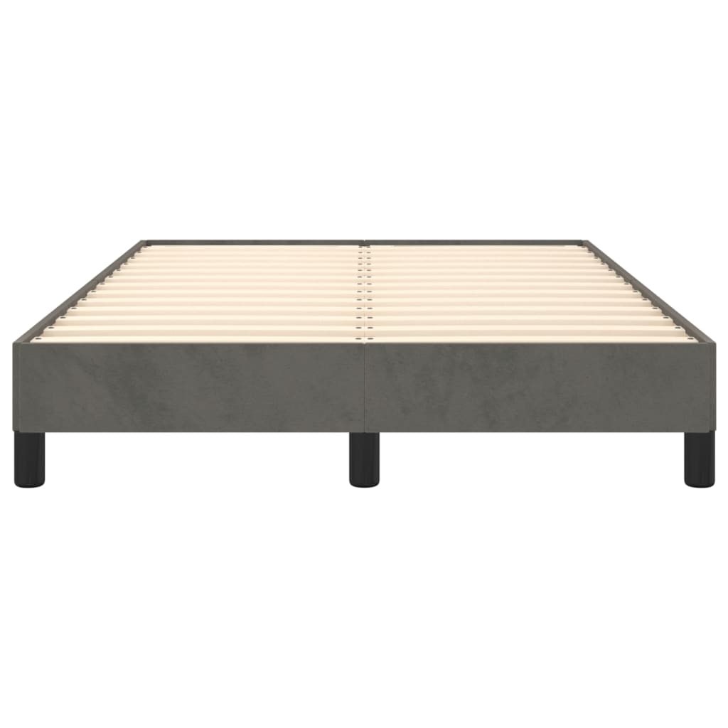 vidaXL Estructura de cama sin colchón terciopelo gris oscuro 120x200cm