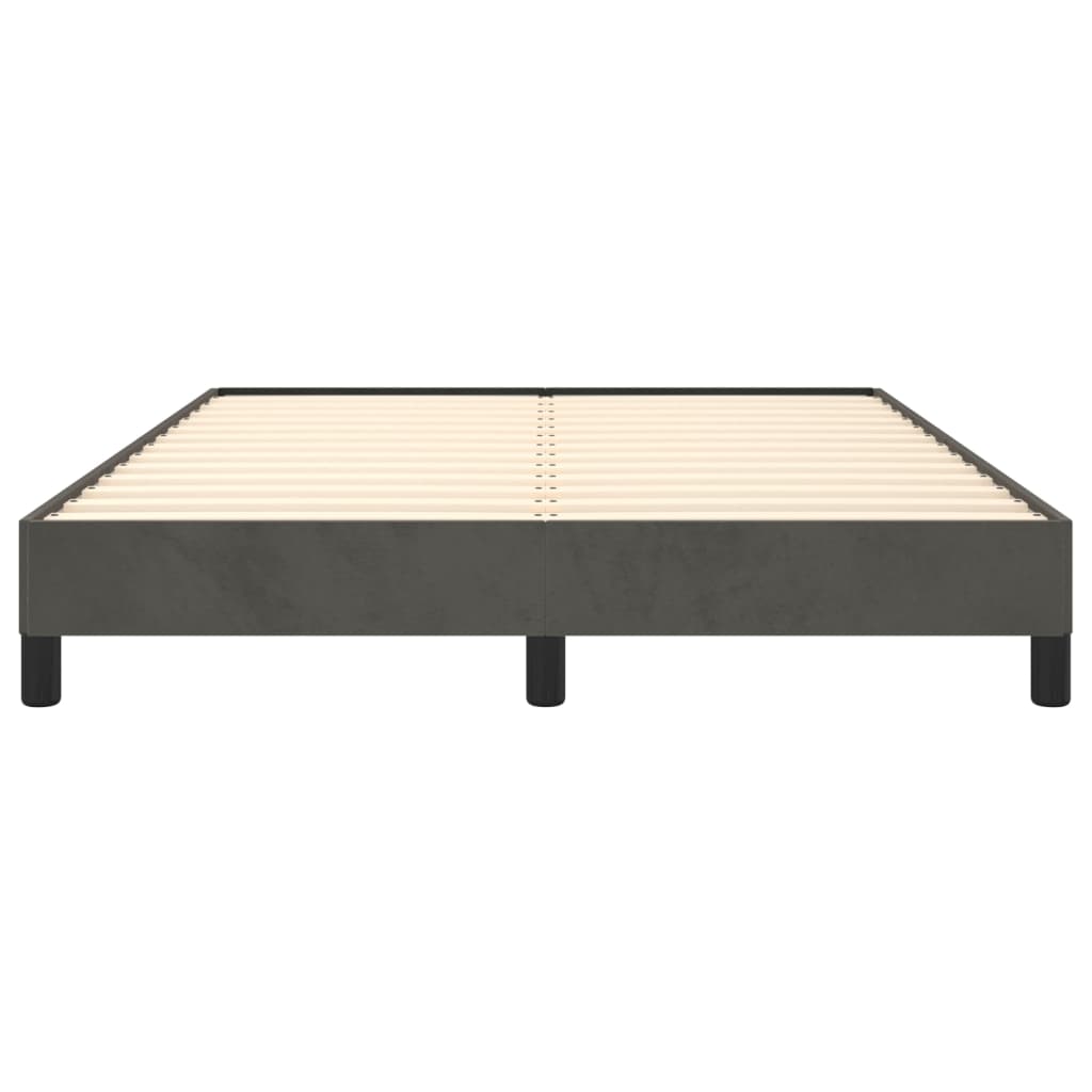 vidaXL Estructura de cama sin colchón terciopelo gris oscuro 140x190cm