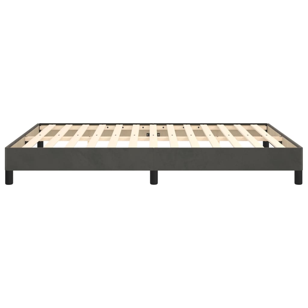 vidaXL Estructura de cama sin colchón terciopelo gris oscuro 140x190cm