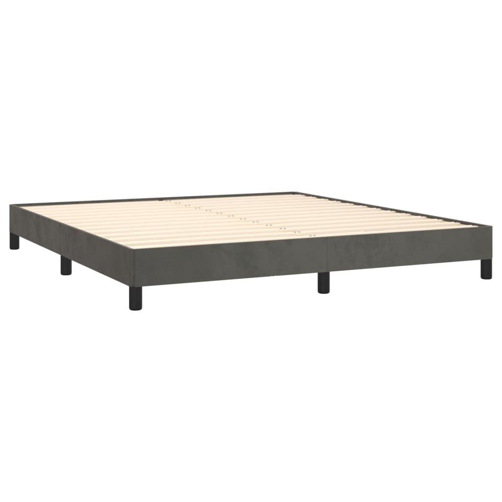 vidaXL Estructura de cama sin colchón terciopelo gris oscuro 160x200cm