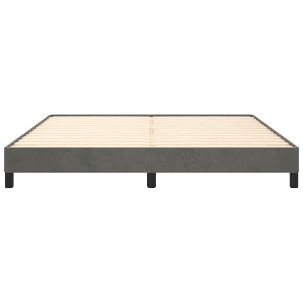 vidaXL Estructura de cama sin colchón terciopelo gris oscuro 160x200cm