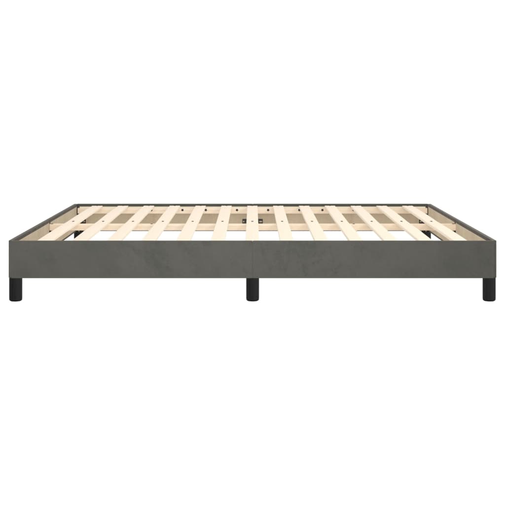 vidaXL Estructura de cama sin colchón terciopelo gris oscuro 160x200cm