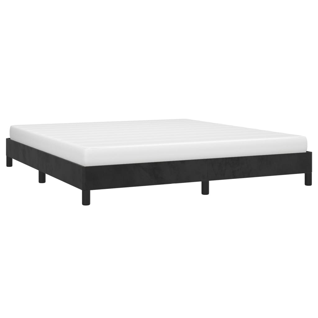 vidaXL Estructura de cama sin colchón terciopelo negro 160x200 cm