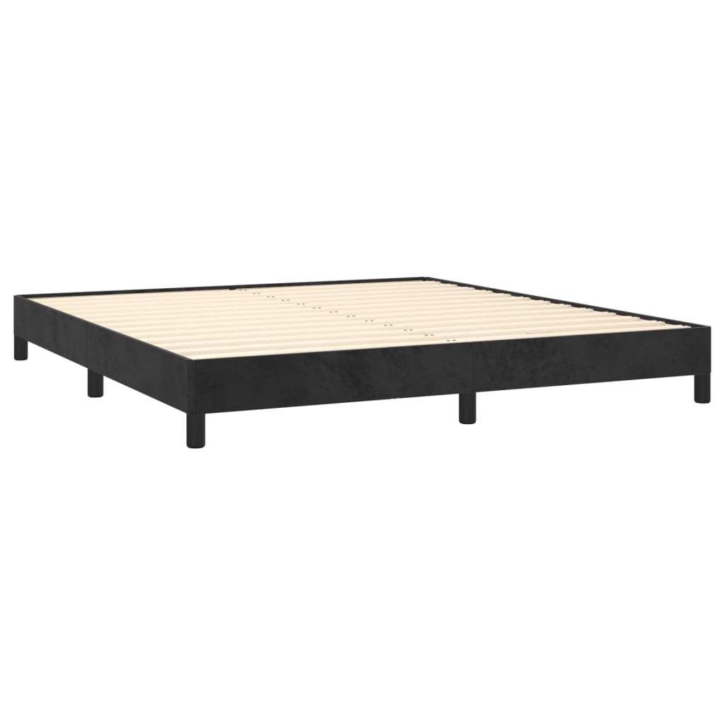 vidaXL Estructura de cama sin colchón terciopelo negro 160x200 cm