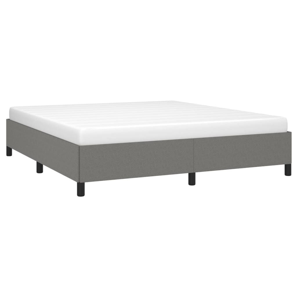 vidaXL Cama sin colchón de tela gris oscuro 160x200 cm