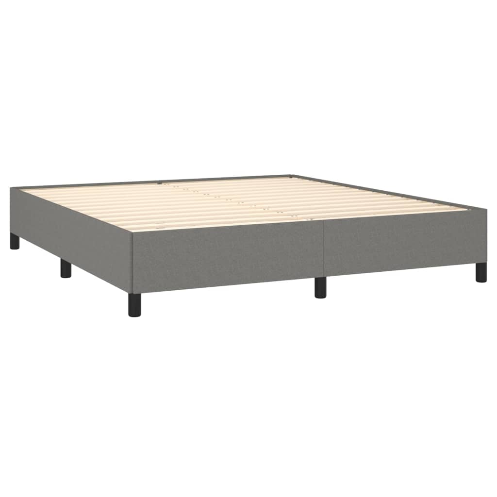 vidaXL Cama sin colchón de tela gris oscuro 160x200 cm