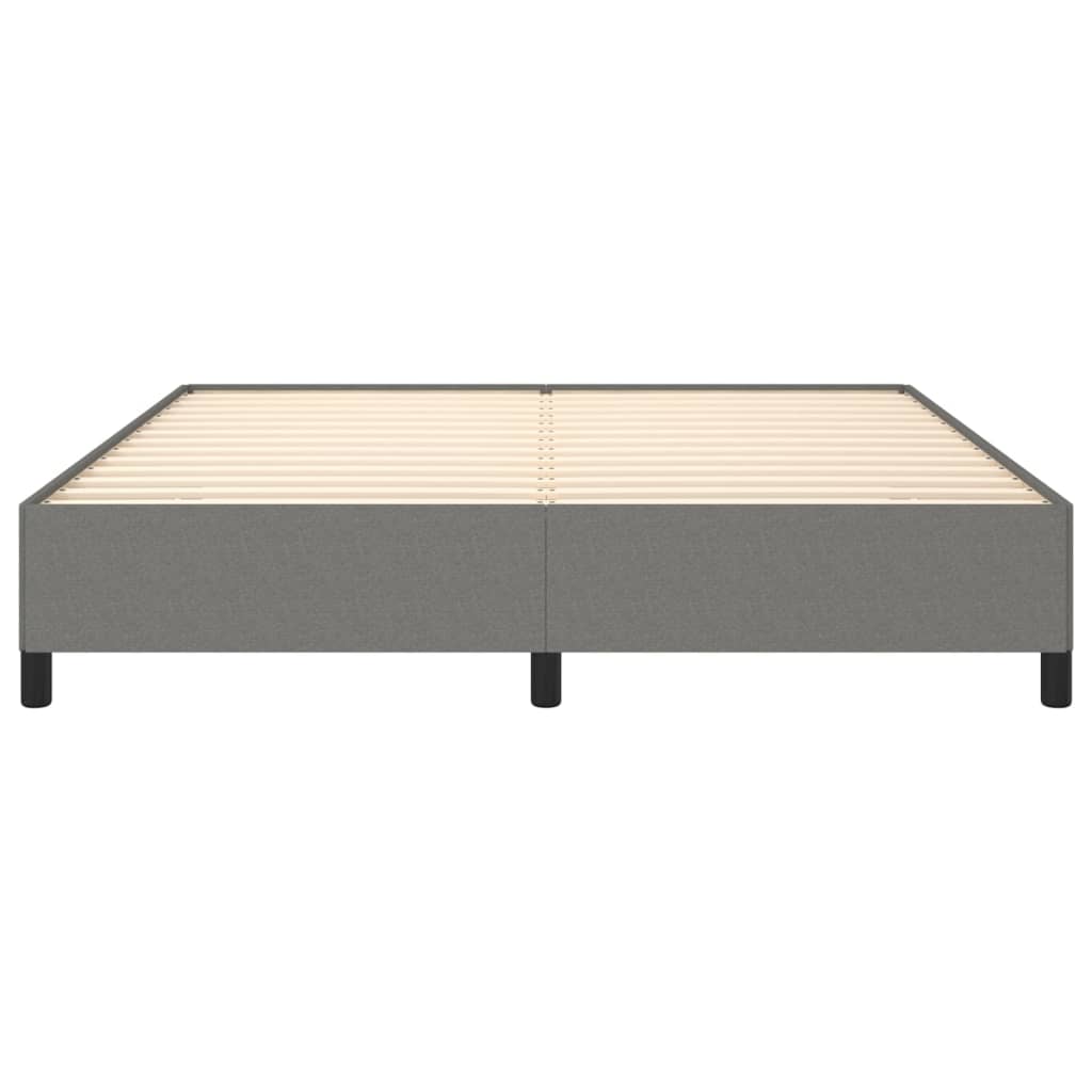 vidaXL Cama sin colchón de tela gris oscuro 160x200 cm