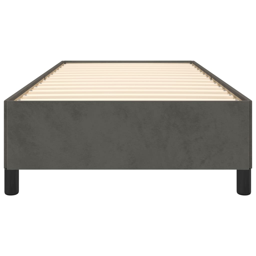 vidaXL Estructura de cama sin colchón terciopelo gris oscuro 90x190 cm