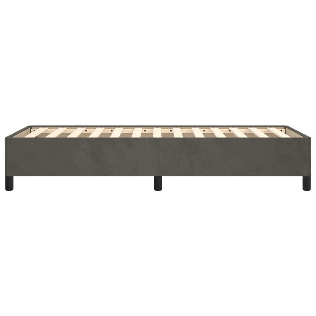 vidaXL Estructura de cama sin colchón terciopelo gris oscuro 90x190 cm