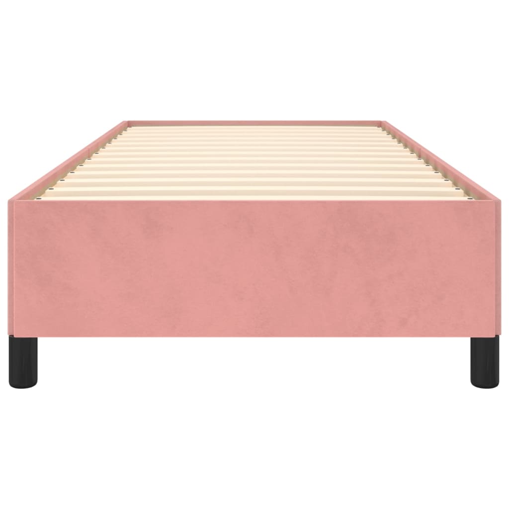 vidaXL Estructura de cama sin colchón terciopelo rosa 90x190 cm