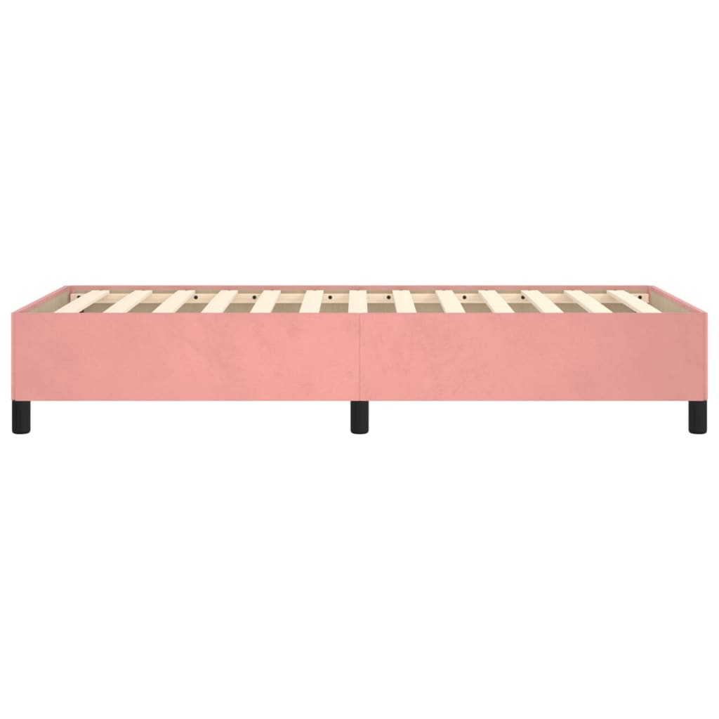 vidaXL Estructura de cama sin colchón terciopelo rosa 90x190 cm