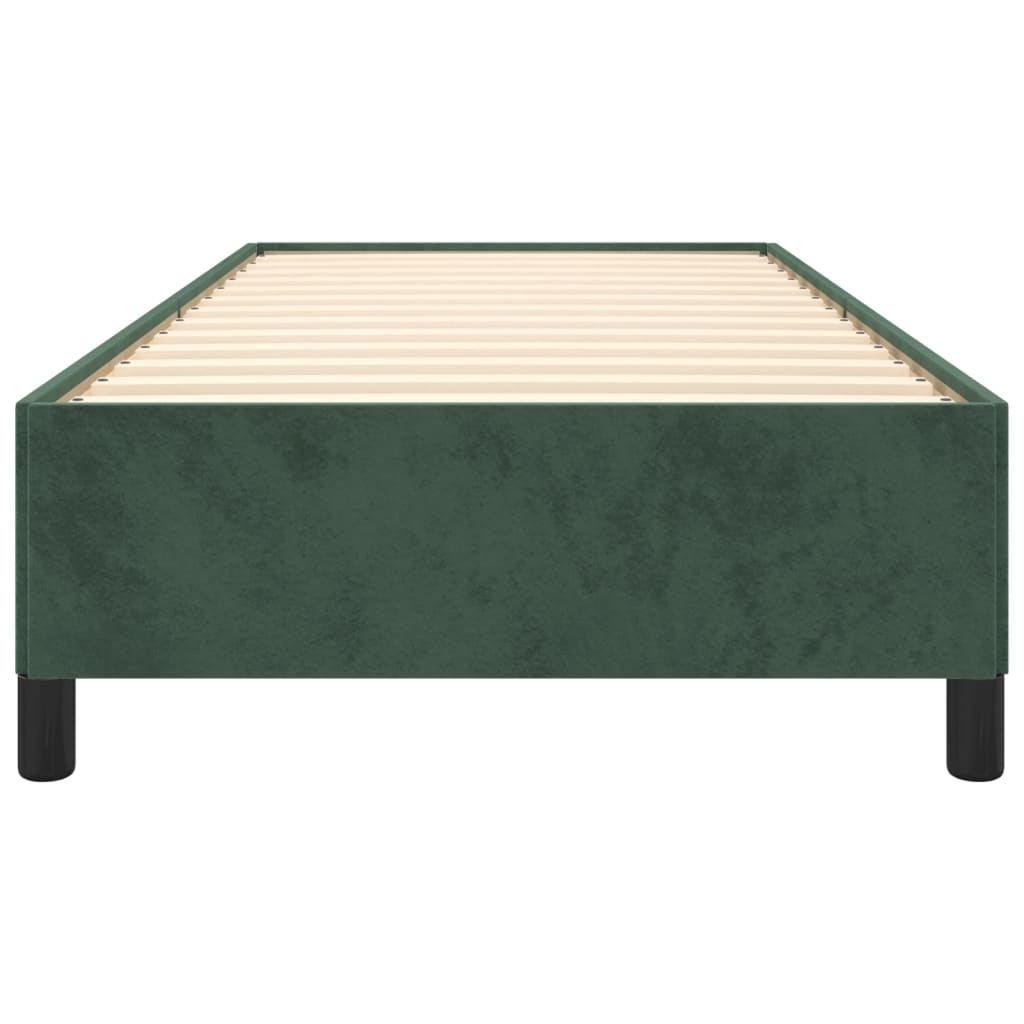 vidaXL Estructura de cama sin colchón terciopelo verde oscuro 90x200cm