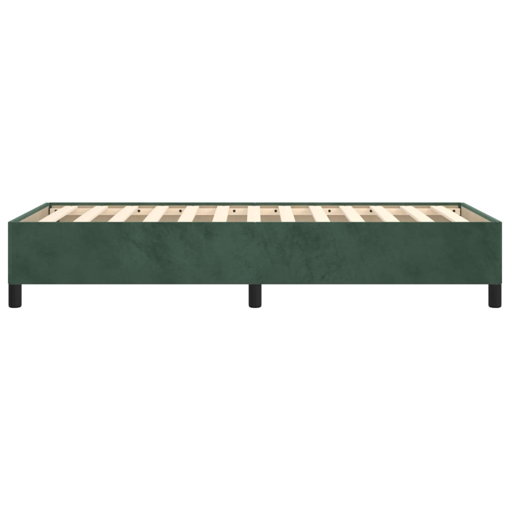 vidaXL Estructura de cama sin colchón terciopelo verde oscuro 90x200cm