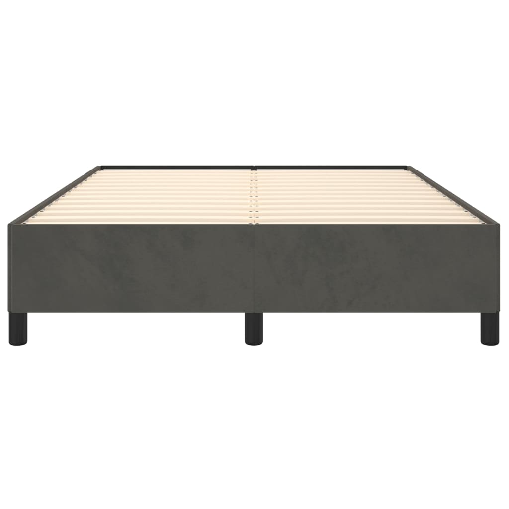 vidaXL Estructura de cama sin colchón terciopelo gris oscuro 140x190cm