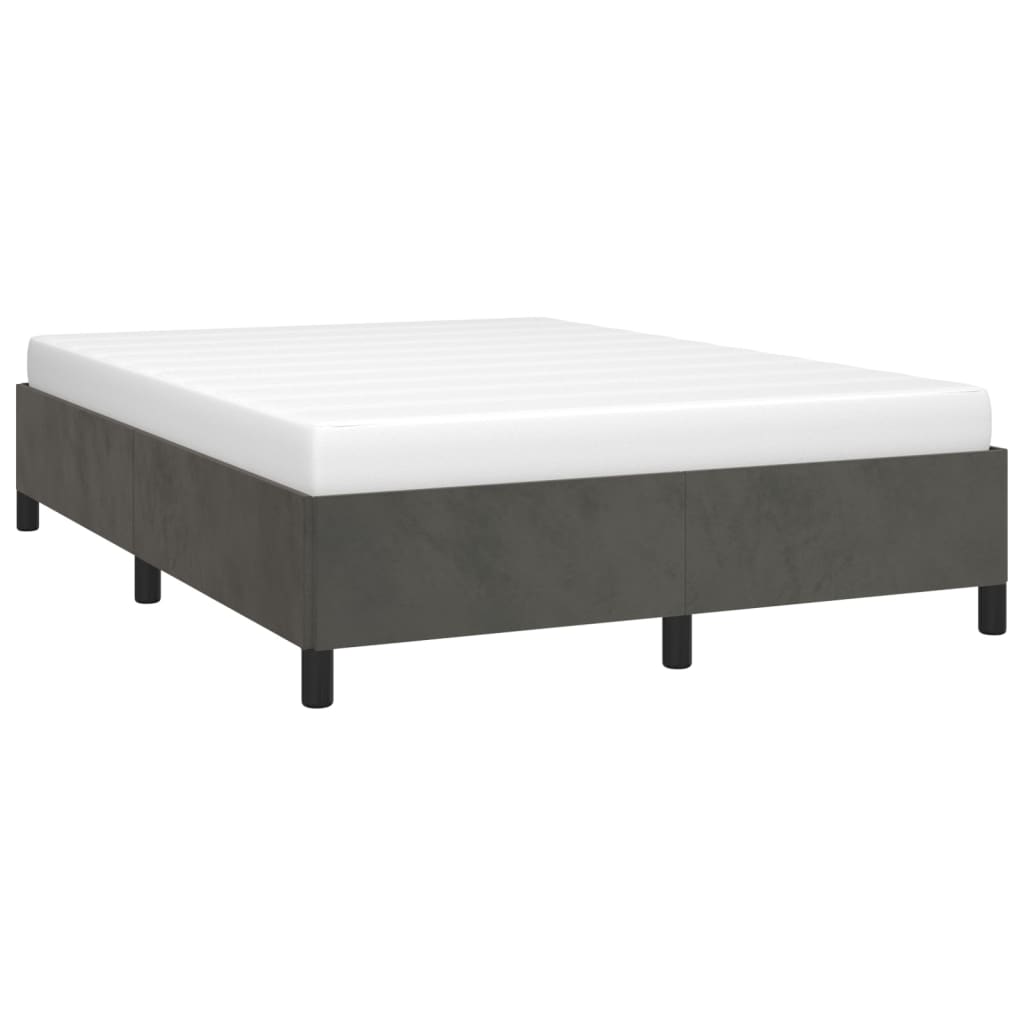 vidaXL Estructura de cama sin colchón terciopelo gris oscuro 140x200cm