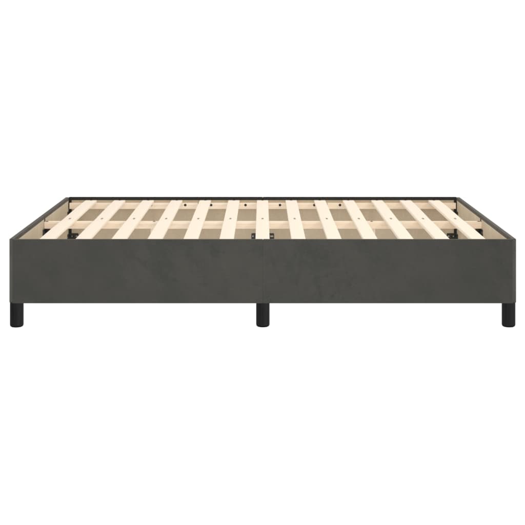 vidaXL Estructura de cama sin colchón terciopelo gris oscuro 140x200cm